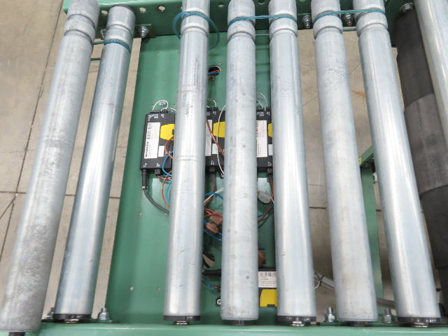 Roach 24"x 11' 6" Belt Drive Live Roller Accumulation Conveyor 21"BF w/Gate