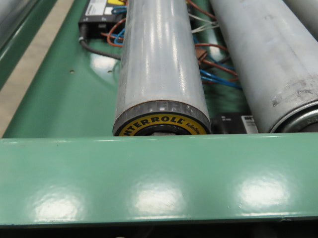 Roach 24"x 11' 6" Belt Drive Live Roller Accumulation Conveyor 21"BF w/Gate