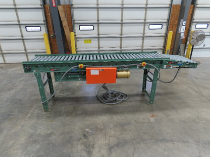 Roach 24"x 11' 6" Belt Drive Live Roller Accumulation Conveyor 21"BF w/Gate