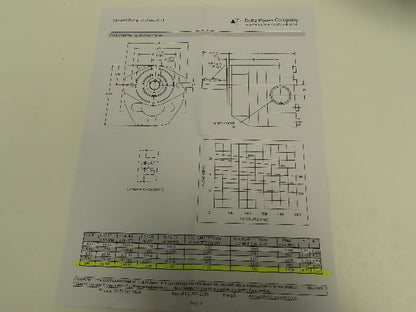 Delta Power Hydraulic D49 Pump Motor 3Hp 1750 RPM 460V 3PH 182TC 33 GPM