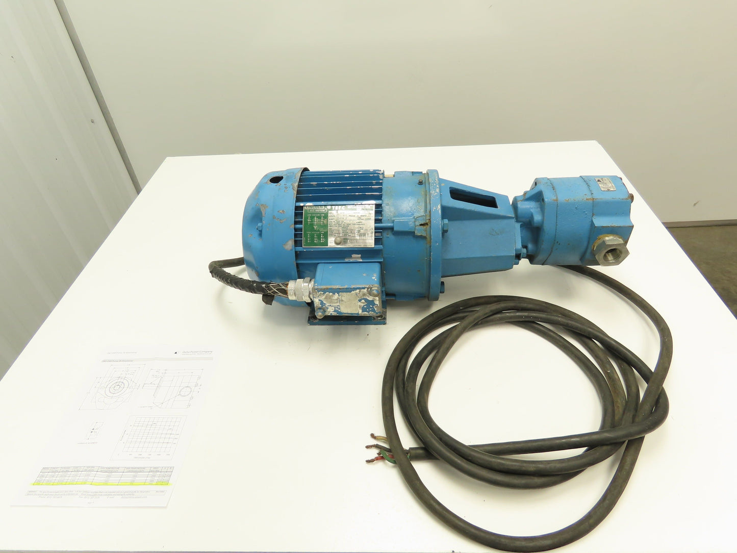 Delta Power Hydraulic D49 Pump Motor 3Hp 1750 RPM 460V 3PH 182TC 33 GPM