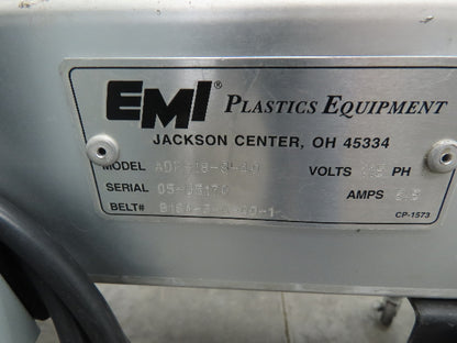 Emi Plastics ADF-18-8-40 Belt Conveyor 18" x 8' Long 19.5"Belt  *NO DRIVE*