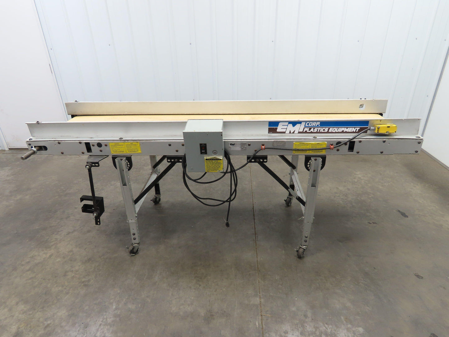 Emi Plastics ADF-18-8-40 Belt Conveyor 18" x 8' Long 19.5"Belt  *NO DRIVE*