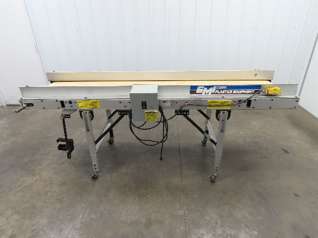 Emi Plastics ADF-18-8-40 Belt Conveyor 18" x 8' Long 19.5"Belt  *NO DRIVE*