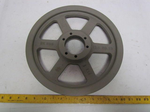 TB Woods 12.4 2B SK 2-Groove Pulley Sheave A-B V-Belt 12.75" OD QD SK Bushing