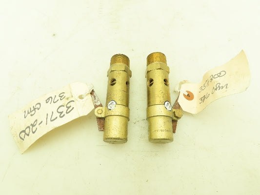 Kingston Fig 114 Brass Safety Relief Valve w/Lever 200 PSI 3/4" NPT  Lot of 2