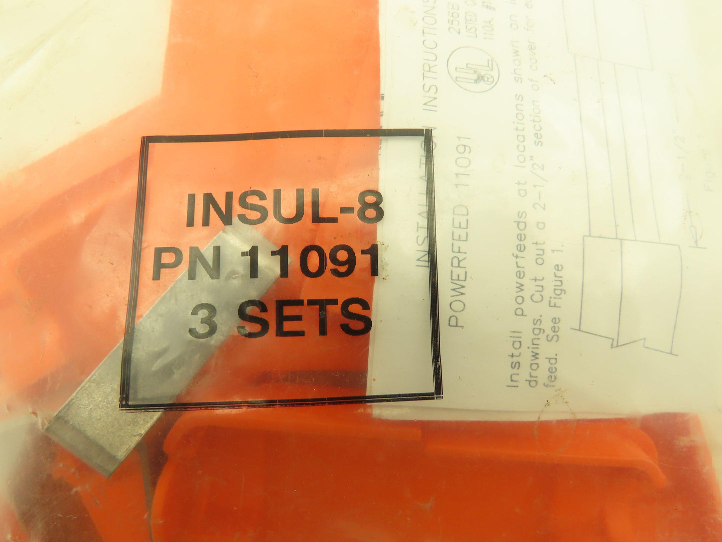Insul-8 11091 Conductor Bar Power Feed 40-110A Connector Cover Lot of 3