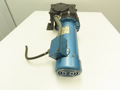 90VDC 1Hp Gearmotor w/ Warner EM 50-20 Clutch Brake 30:1 Gearbox Winch