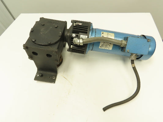 90VDC 1Hp Gearmotor w/ Warner EM 50-20 Clutch Brake 30:1 Gearbox Winch