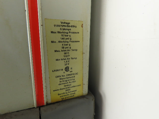 Domnick Hunter DAS5 Midas Pneudri Compressed Air Dryer 13CFM 115V  -Broken Base-