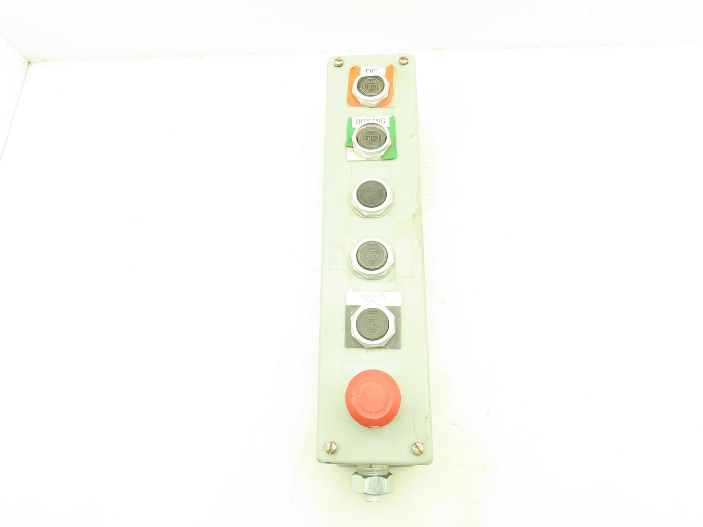 Hoffman E6PBVL 6 Switch Electrical Enclosure Mushroom E Stop Push Button
