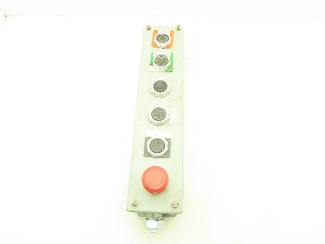 Hoffman E6PBVL 6 Switch Electrical Enclosure Mushroom E Stop Push Button