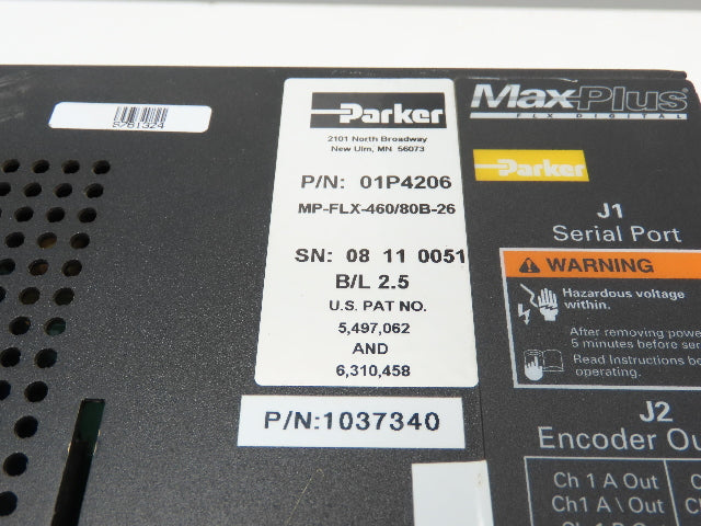 Parker MP-FLX-460/80B-26 Max Plus Digital Servo Drive 460V