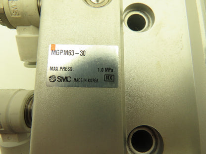SMC MGPM63-30 Compact Guide Cylinder Slide Bearing 63mm Bore 30mm Stroke