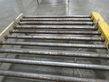 66"x 84" Chain Drive Steel Live Roller Pallet Conveyor .5Hp 460V Center Drive