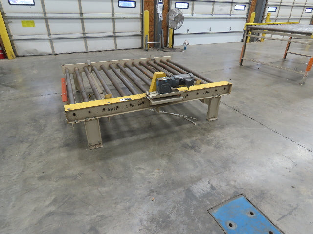 66"x 84" Chain Drive Steel Live Roller Pallet Conveyor .5Hp 460V Center Drive