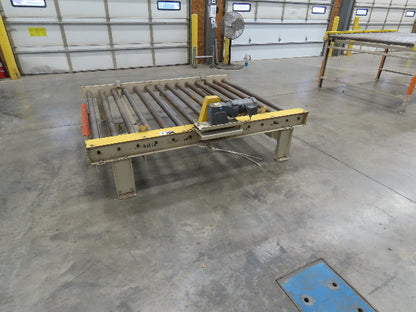 66"x 84" Chain Drive Steel Live Roller Pallet Conveyor .5Hp 460V Center Drive