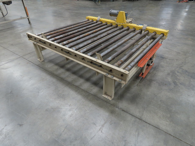 66"x 84" Chain Drive Steel Live Roller Pallet Conveyor .5Hp 460V Center Drive