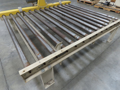 66"x 84" Chain Drive Steel Live Roller Pallet Conveyor .5Hp 460V Center Drive