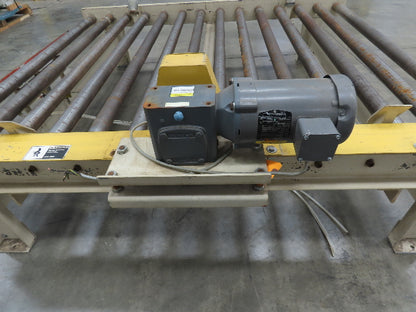 66"x 84" Chain Drive Steel Live Roller Pallet Conveyor .5Hp 460V Center Drive