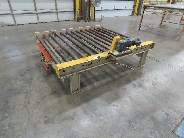 66"x 84" Chain Drive Steel Live Roller Pallet Conveyor .5Hp 460V Center Drive