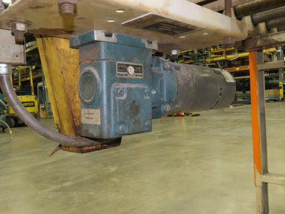 70"x 90" Chain Drive 2.5" Live Roller Pallet Conveyor 60"BF .5Hp 460V 62 FPM