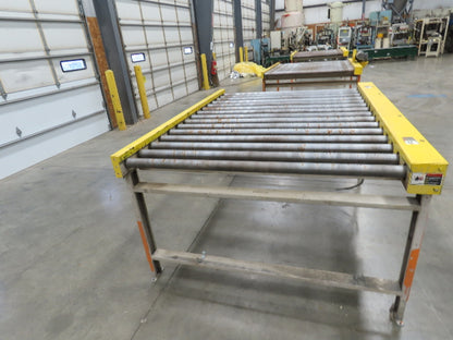 70"x 90" Chain Drive 2.5" Live Roller Pallet Conveyor 60"BF .5Hp 460V 62 FPM