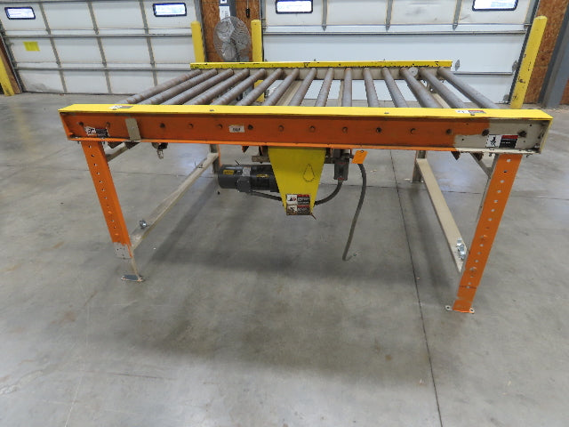 70"x 90" Chain Drive 2.5" Live Roller Pallet Conveyor 60"BF .5Hp 460V 62 FPM
