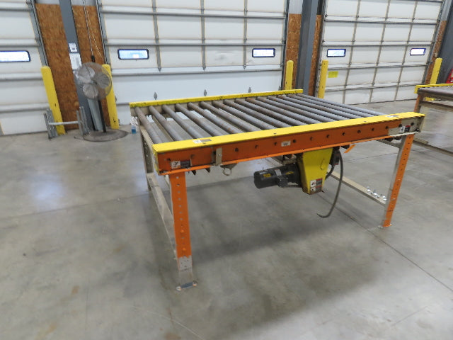 70"x 90" Chain Drive 2.5" Live Roller Pallet Conveyor 60"BF .5Hp 460V 62 FPM