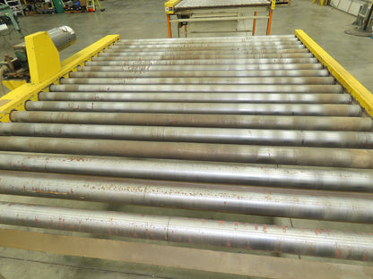 70"x 84" Chain Drive 2.5" Live Roller Pallet Conveyor 60"BF .5Hp 460V 65 FPM