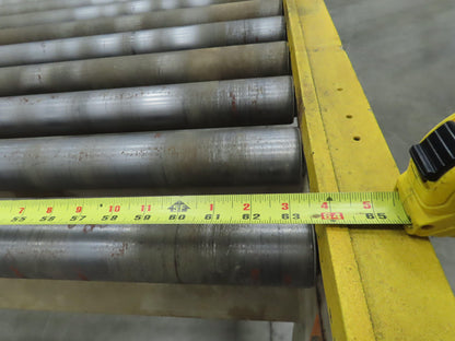 70"x 84" Chain Drive 2.5" Live Roller Pallet Conveyor 60"BF .5Hp 460V 65 FPM