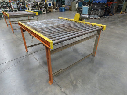 70"x 84" Chain Drive 2.5" Live Roller Pallet Conveyor 60"BF .5Hp 460V 65 FPM