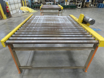 70"x 84" Chain Drive 2.5" Live Roller Pallet Conveyor 60"BF .5Hp 460V 65 FPM