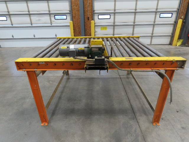70"x 84" Chain Drive 2.5" Live Roller Pallet Conveyor 60"BF .5Hp 460V 65 FPM
