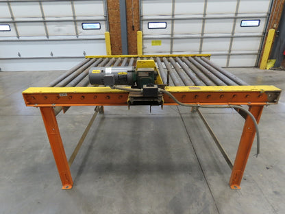 70"x 84" Chain Drive 2.5" Live Roller Pallet Conveyor 60"BF .5Hp 460V 65 FPM
