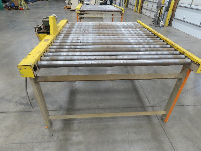70"x 84" Chain Drive 2.5" Live Roller Pallet Conveyor 60"BF .5Hp 460V 65 FPM
