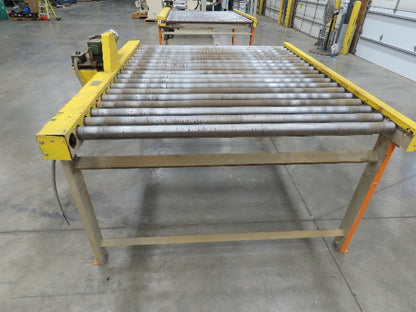 70"x 84" Chain Drive 2.5" Live Roller Pallet Conveyor 60"BF .5Hp 460V 65 FPM