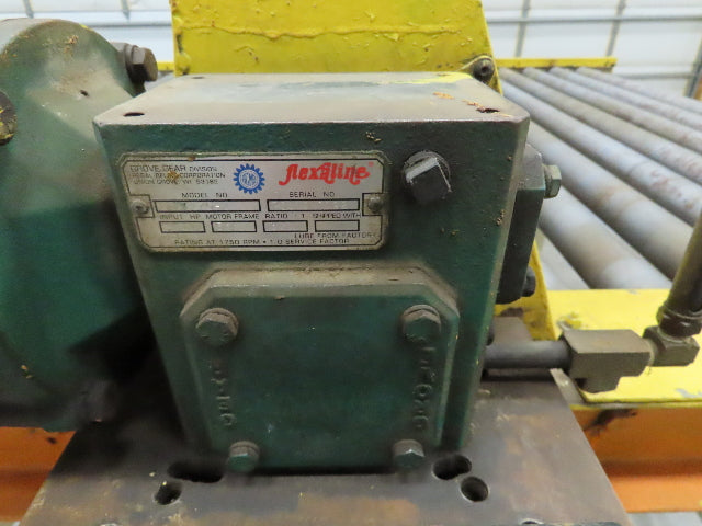 70"x 84" Chain Drive 2.5" Live Roller Pallet Conveyor 60"BF .5Hp 460V 65 FPM
