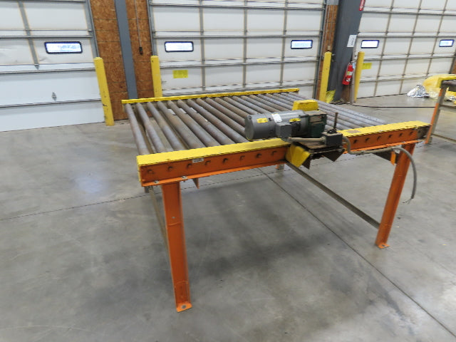 70"x 84" Chain Drive 2.5" Live Roller Pallet Conveyor 60"BF .5Hp 460V 65 FPM