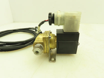 SMC 30-VXZ2230-03-5DZ-B Brass Solenoid Valve 2-Way NC 24VDC