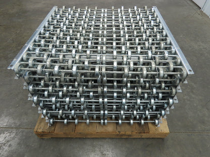 30"x 27" Galvanized Steel Skate Wheel Gravity Roller Conveyor - 8 Sections