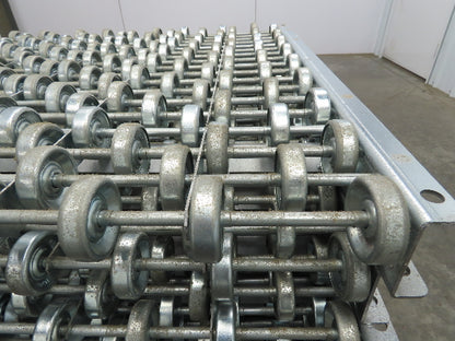 30"x 27" Galvanized Steel Skate Wheel Gravity Roller Conveyor - 8 Sections