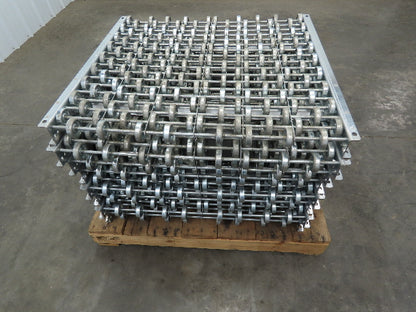 30"x 27" Galvanized Steel Skate Wheel Gravity Roller Conveyor - 8 Sections