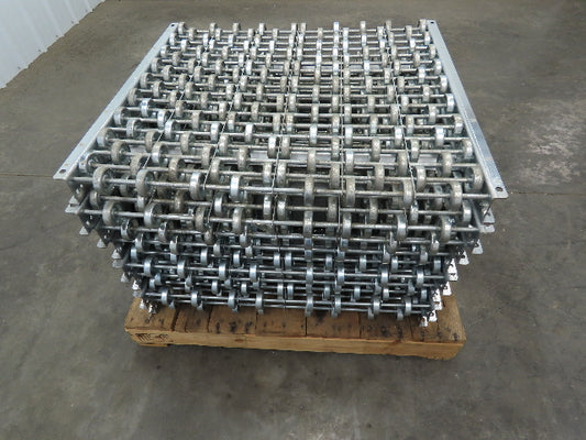 30"x 27" Galvanized Steel Skate Wheel Gravity Roller Conveyor - 8 Sections