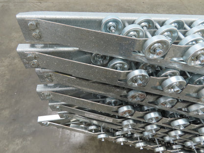 30"x 20° Butt Spur Galvanized Steel Skate Wheel Gravity Conveyor LH Diverter 10