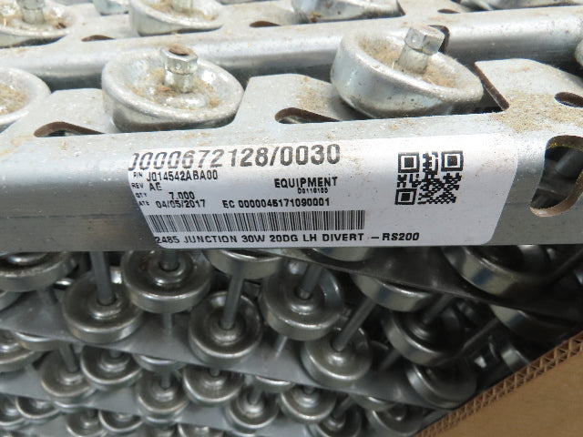 30"x 20° Butt Spur Galvanized Steel Skate Wheel Gravity Conveyor LH Diverter X7