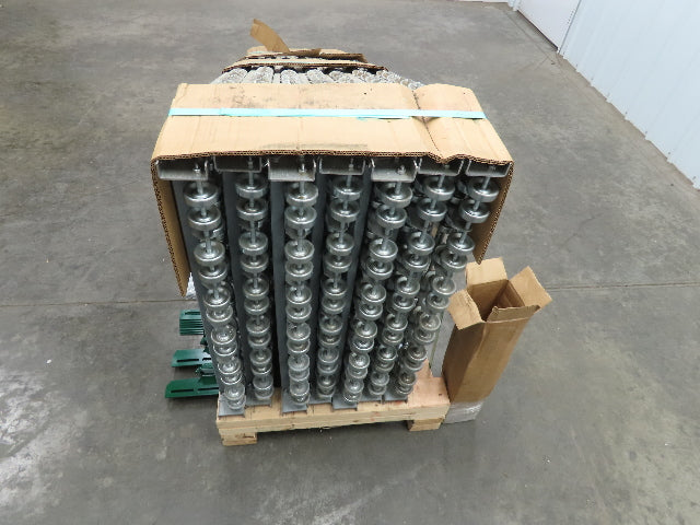 30"x 20° Butt Spur Galvanized Steel Skate Wheel Gravity Conveyor LH Diverter X7