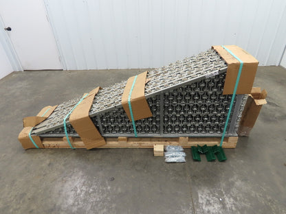 30"x 20° Butt Spur Galvanized Steel Skate Wheel Gravity Conveyor LH Diverter X7