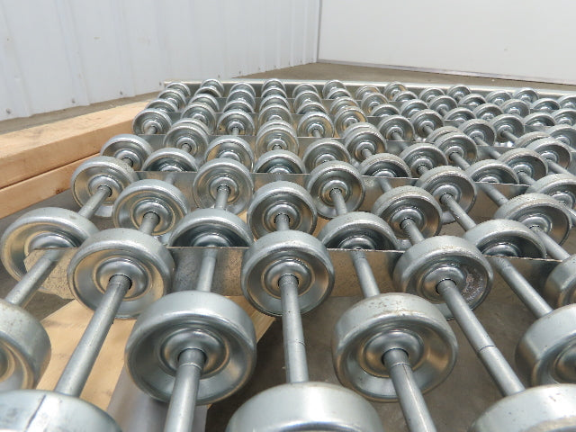 30"W x 70° Curve Galvanized Steel Skate Wheel Gravity Roller Conveyor