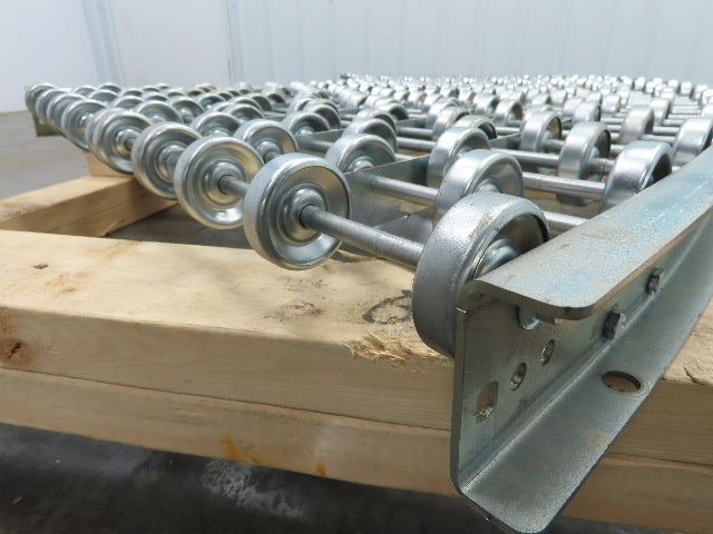 30"W x 70° Curve Galvanized Steel Skate Wheel Gravity Roller Conveyor